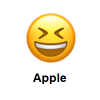 Grinning Squinting Face on Apple iOS