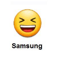 Grinning Squinting Face on Samsung