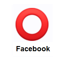 Heavy Large Circle: Hollow Red Circle on Facebook