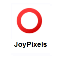 Heavy Large Circle: Hollow Red Circle on JoyPixels