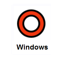Heavy Large Circle: Hollow Red Circle on Microsoft Windows
