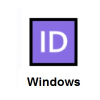 ID Button on Microsoft Windows