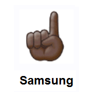 Index Pointing Up: Dark Skin Tone on Samsung
