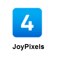 Keycap: Digit Four on JoyPixels