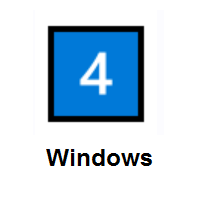 Keycap: Digit Four on Microsoft Windows