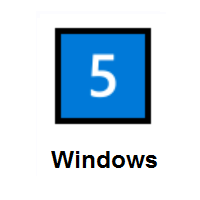 Keycap: Digit Five on Microsoft Windows