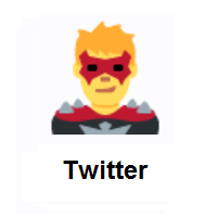 Man Supervillain on Twitter Twemoji