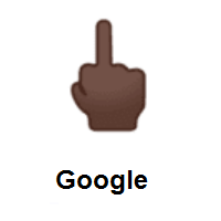 Middle Finger: Dark Skin Tone on Google Android