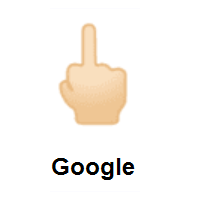 Middle Finger: Light Skin Tone on Google Android