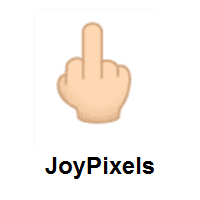 Middle Finger: Light Skin Tone on JoyPixels