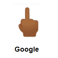 Middle Finger: Medium-Dark Skin Tone on Google Android