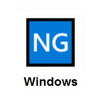 NG Button on Microsoft Windows