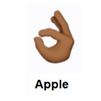OK Hand: Medium-Dark Skin Tone on Apple iOS