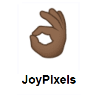 OK Hand: Medium-Dark Skin Tone on JoyPixels