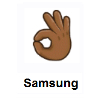 OK Hand: Medium-Dark Skin Tone on Samsung