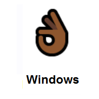 OK Hand: Medium-Dark Skin Tone on Microsoft Windows