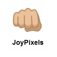 Oncoming Fist: Medium-Light Skin Tone on JoyPixels