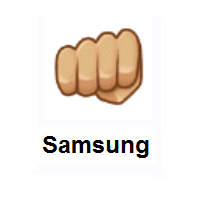 Oncoming Fist: Medium-Light Skin Tone on Samsung