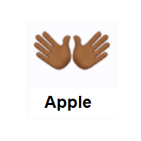 Open Hands: Medium-Dark Skin Tone on Apple iOS