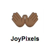 Open Hands: Medium-Dark Skin Tone on JoyPixels