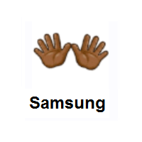Open Hands: Medium-Dark Skin Tone on Samsung