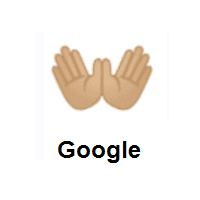Open Hands: Medium-Light Skin Tone on Google Android