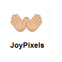 Open Hands: Medium-Light Skin Tone on JoyPixels