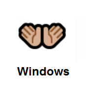 Open Hands: Medium-Light Skin Tone on Microsoft Windows