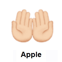 Palms Up Together: Light Skin Tone on Apple iOS