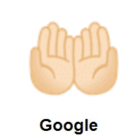 Palms Up Together: Light Skin Tone on Google Android
