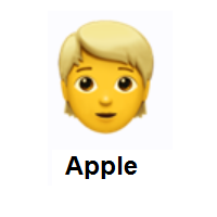 Emojia: Person Blond Hair on Apple iOS