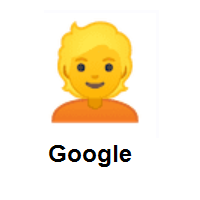 Emojia: Person Blond Hair on Google Android