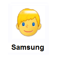 Emojia: Person Blond Hair on Samsung
