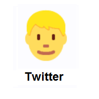 Emojia: Person Blond Hair on Twitter Twemoji