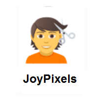 Person Getting Haircut on JoyPixels