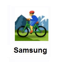 Person Mountain Biking on Samsung