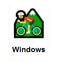 Person Mountain Biking on Microsoft Windows
