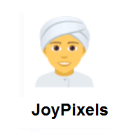 Person Wearing Turban on JoyPixels