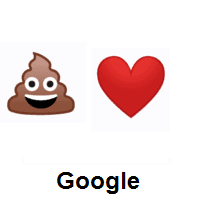 Pile of Poo and Red Heart on Google Android