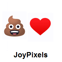 Pile of Poo and Red Heart on JoyPixels