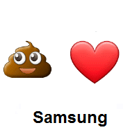 Pile of Poo and Red Heart on Samsung