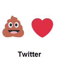 Pile of Poo and Red Heart on Twitter Twemoji