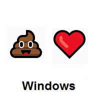 Pile of Poo and Red Heart on Microsoft Windows