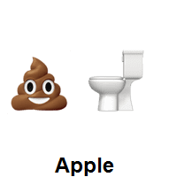 Pile of Poo and Toilet on Apple iOS