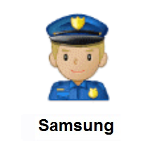 Police Officer: Medium-Light Skin Tone on Samsung