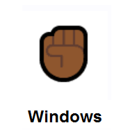 Raised Fist: Medium-Dark Skin Tone on Microsoft Windows