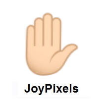 Raised Hand: Light Skin Tone on JoyPixels