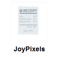 Receipt on JoyPixels