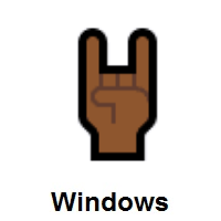 Sign of The Horns: Medium-Dark Skin Tone on Microsoft Windows