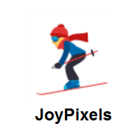 Skier on JoyPixels